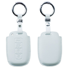 트니르 현대 호환 L타입 자동차 키케이스 YF쏘나타 제네시스 쿠페 그랜저TG 아반떼MD 싼타페 베라크루즈 에쿠스 투싼IX I30GD 차 스마트키 천연소가죽 차량용품, 스카이블루