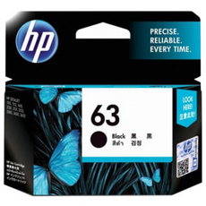 HP No.63 잉크 표준용량 F6U62AA, 검정, 1개