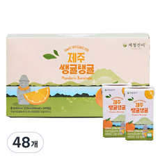 제철진미 쌩귤탱귤 제주 무농약 감귤쥬스, 125ml, 48개