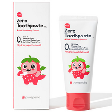 키즈 제로치약 아기 유아 돌 주니어 어린이 무불소 딸기향 올인원 불소없는 나노하이드록시아파타이트 치약, 60g, 1개