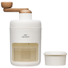 홈앤펀 수동빙수기 팥빙수기계 눈꽃빙수기계 슬러시 가정용빙수 (전용얼음용기 1개), 1세트, 전용얼음용기 1개, 화이트