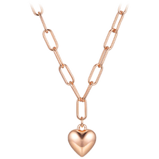 [엘르주얼리] 14k Gold Plated 볼륨 하트 목걸이 ELBRNN195
