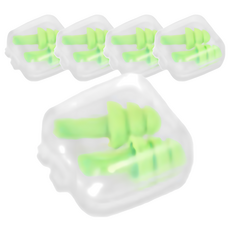 Pola 彩色矽膠耳塞 綠色, 5個, 2入