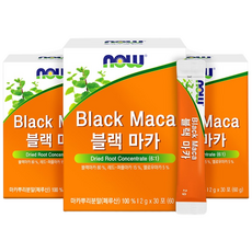 나우푸드 블랙마카 분말스틱 30포 3박스 3개월분, 60g, 3개