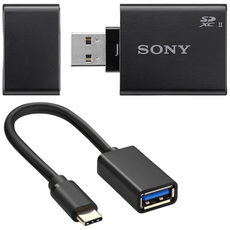 소니코리아정품 MRW-S1 USB 3.1 UHS-II SD 카드 고속 리더기 + C타입 OTG 케이블 패키지, 1개