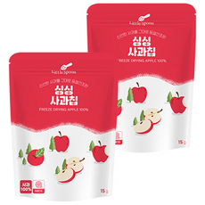 리틀스푼 동결건조 싱싱 과일칩 사과, 15g, 2개