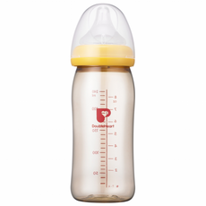 仿真觸感PPSU奶瓶, 橘, 有奶嘴, 240ml, 1入