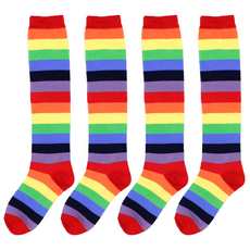 무지앤골지 [초특가!] 국산 여성용 레인보우 니삭스 4족세트