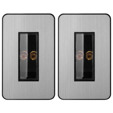 第一電氣工業 D-art Plus 香蕉插座 2P 金屬銀, 2個