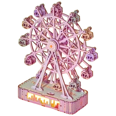 [당일출고] REGN 움직이는 DIY 대관람차 오르골 무드등 뮤직박스, 120피스, 단일, 1개