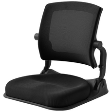 퍼백 PB-L1503 브리즈백 접이식 휴대용 좌식의자 일식집 다다미방 허리 편안한 바닥의자 블랙, 1.브리즈백 블랙, 1.원톤_블랙[PB-L1503BK0100]