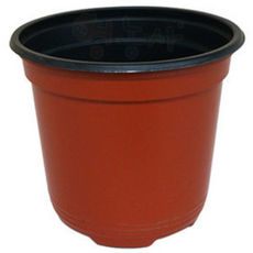 이색화분 10개 연질 플라스틱 모종 이색 포트 모음, 브라운