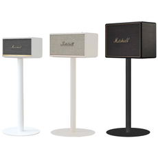 마블홀릭 마샬 스피커 스탠드 3 2 1 거치대 받침대 고급 원형, 화이트 + 3m 케이블 화이트, 스탠모어