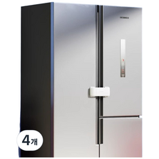 만다린망고 양문형 냉장고 잠금장치 서랍장 서랍열림방지 안전잠금장치, 냉장고잠금장치(화이트), 4개