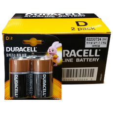 듀라셀 알카라인 D형 20개입 건전지, 2개입, 10개