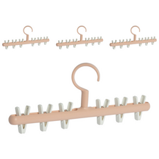 Jjin Nomargin Mall 多用途夾式帽架, 03 粉紅色, 4個
