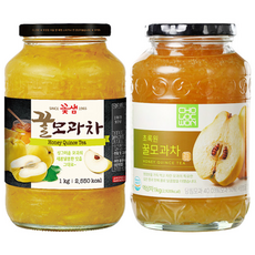 꽃샘 꿀모과차 1kg +초록원 꿀모과차 1kg (2kg), 1개입, 2개
