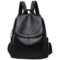 AKIPANDA 여성 데일리 캐주얼 레더 백팩 가방