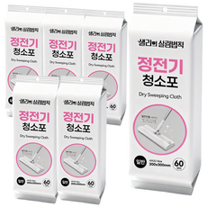 샐리의 살림법칙 올인원 정전기 청소포 표준형 360매 / 대형 240매 (각 6팩), 360개