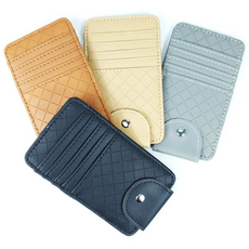 자동차 차량용 썬바이저 카드포켓 카드 수납 홀더 지갑, 블랙, 1개