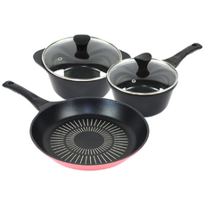 키친아트 세라믹 냄비 후라이팬 3종세트, 키친아트 세리믹 냄비 후라이팬 3종세트, 1개