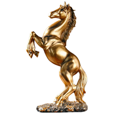 AIMITU 말 조각상 장식품 성공 기원 인테리어, 골드