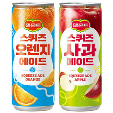 롯데칠성음료 스퀴즈 에이드 60캔(사과+오렌지), 240ml, 60개