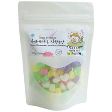 자일로팜 자일리톨 캔디 수제 하트 사탕 5가지맛 레몬 복숭아 블루베리 샤인머스캣 오리지널 혼합 무설탕 유아 어린이 충치예방 리필용, 1개, 150g