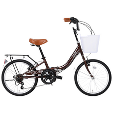 2025 케이투바이크 가족형 미니벨로 접이식자전거 브로디 20인치 7단, 펄브라운, 1개, 148cm, 미조립