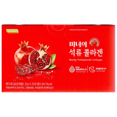여성 피부 건강 활력 미녀의 석류 콜라겐 25포 젤리 스틱 20대 부모님 선물, 25g, 1박스
