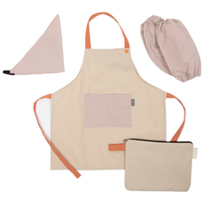 세맘스 오트밀크 방수 앞치마+두건+토시+파우치세트