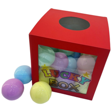 레드 뽑기함 응모함 경품 추첨함 뽑기상자 유얼즈, 25cm(뽑기캡슐미포함), 1개