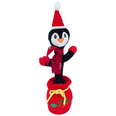 춤추는 선인장 인형 녹음기능 애착 봉제 말따라하는 움직이는 신나는 음악, 펭귄 선인장, 1개, 펭귄, 39cm