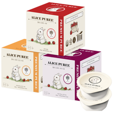 앨리스 과일 퓨레 3박스 골라담기, 100g, 6개, 혼합맛(사과1박스/자두1박스/당근 1박스)