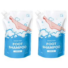 살림살림 프레쉬 시트러스 풋샴푸 리필팩, 1L, 1세트, 2개입