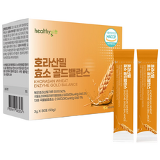 [런칭특가] 호라산 밀 효소 골드 밸런스 발효 곡물 콤부 효소 가루 식약처 HACCP 인증 분말 스틱, 2개, 30회분