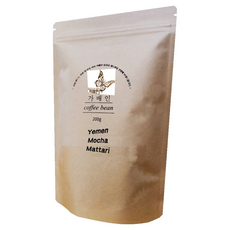 [가배인] 세계3대 커피 예멘모카 마타리 커피원두 홀빈/분쇄, 200g, 홀빈, 1개