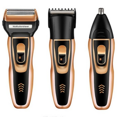 [파인스토리] Geemy 3 in 1 GM-595 충전식 3기능 전기 전동 면도기 이발기 코털 정리기, 랜덤