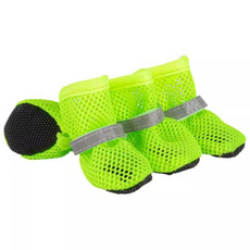 케리빙 강아지 산책 신발, 4개, 형광녹색