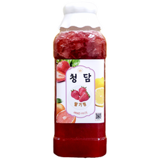 과육이 살아있는 청담 라떼 에이드용 딸기청, 1.1kg, 1.1kg, 1개, 1개입, 설향 딸기청