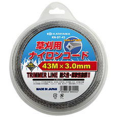 KATAYAMA 카타야마 예초기용 사각이중꼬임 리필 나일론줄 KN-DT-43 (3mmx43M), 1개