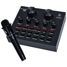 오디오 믹서 사운드 카드 마이크 유튜브 개인 방송 장비, 사운드믹서&마이크 풀세트, 블랙, 사운드믹서&마이크 세트