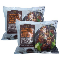 노브랜드 숯불 데리야끼 닭꼬치 20개입(아이스박스포장), 800g, 2개