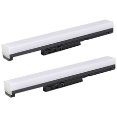 엘포스 LED SIMPLE 300mm 초슬림티라인등 폭22고휘도8W 고밝기 플리커프리 레일조명 무빙형 바디블랙, 주백색, 2개