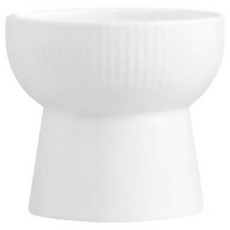 GoNabi 寵物陶瓷餐具 飯碗, 白色, 1個