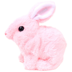 UB toy 움직이는 토끼 인형, 1개, 연핑크+건전지, 14cm