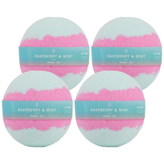 LEPS BOMB 覆盆子薄荷泡澡球入浴劑, 140g, 4個