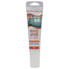 GS모아 하우징 실리콘 E-7000 가정용 걸레받이 창틀 유리 실리콘 튜브형, 투명, 1개