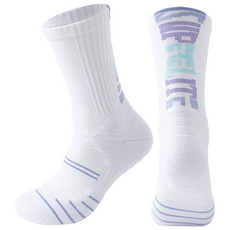 킴스브로 스포츠 압박 쿠션 마라톤 러닝양말, 화이트, 3개입