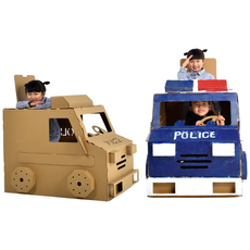 대형 색칠하는 종이집 유아놀이집 스케치종이집 경찰차, 1개